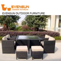 Wicker Cushioned Rattan Patio Set Garden Lawn Sofa Furniture Seat