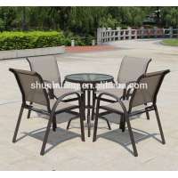 Hot sale aluminum frame chair teslin outdoor dining sets garden furniture