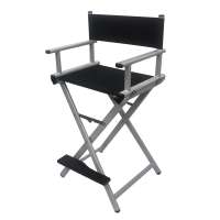 Professional metal foldable portable aluminum  frame black silver pink director chairs