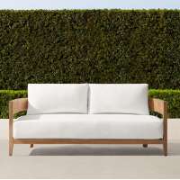 luxury teak  patio balcony deep seat  low sofa modern outdoor  project furniture love seat couch