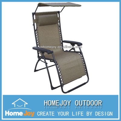 Folding outdoor iron sun lounger, portable sun lounger