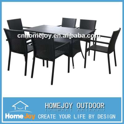 Best sell heavy-duty dining table and chairs, cheap dining table and 6 chairs, rectangular patio dining set